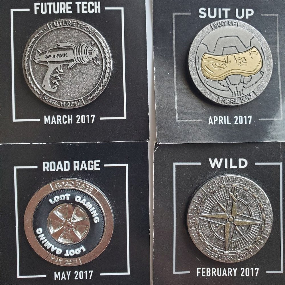 Loot Gaming Crate set of 4 pins from 2017